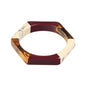 Trendy Acrylic Fashion Cuff Bracelets Bangles for Women Mix Colors Hexagon Geometric Resin Simple Bracelet Charm Gifts Jewelry