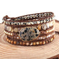 Fashion Bohemian Jewelry Boho Bracelet Mixed Natural Stones And Charm Handma Wrap Bracelets Gift