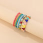 Trendy Acrylic Bohemian Bracelets Set for Women Men Multi-layer Seed Beads Chain Bracelet Bangles Charm Ladies Fashion Jewellery