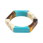Trendy Acrylic Fashion Cuff Bracelets Bangles for Women Mix Colors Hexagon Geometric Resin Simple Bracelet Charm Gifts Jewelry