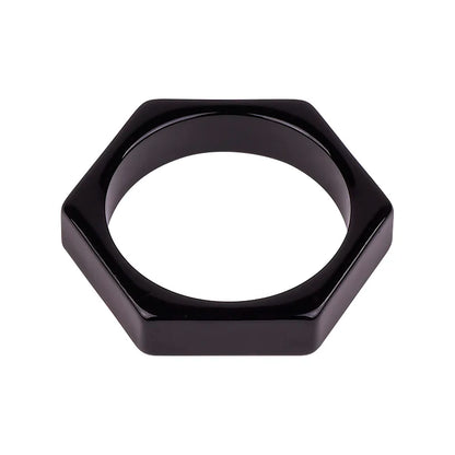Trendy Acrylic Fashion Cuff Bracelets Bangles for Women Mix Colors Hexagon Geometric Resin Simple Bracelet Charm Gifts Jewelry