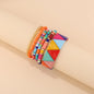 Trendy Acrylic Bohemian Bracelets Set for Women Men Multi-layer Seed Beads Chain Bracelet Bangles Charm Ladies Fashion Jewellery