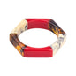 Trendy Acrylic Fashion Cuff Bracelets Bangles for Women Mix Colors Hexagon Geometric Resin Simple Bracelet Charm Gifts Jewelry