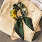 2025 Luxury Horse Print Female Silk Neck Scarf Square Hair Scarves Foulard Head Band Shawls Wraps Neckerchief Bandana Women