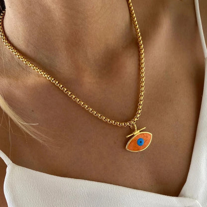 Spring 2024 Creative Design Orange Series Jewelry Natural Stone Silicone Bead Short Necklace Women Girls Banquet Holiday Jewelry