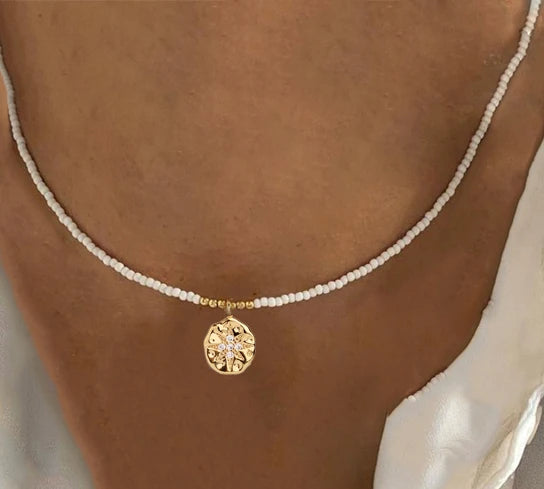 Spring 2024 Creative Design Orange Series Jewelry Natural Stone Silicone Bead Short Necklace Women Girls Banquet Holiday Jewelry