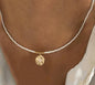 Spring 2024 Creative Design Orange Series Jewelry Natural Stone Silicone Bead Short Necklace Women Girls Banquet Holiday Jewelry