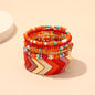 Trendy Acrylic Bohemian Bracelets Set for Women Men Multi-layer Seed Beads Chain Bracelet Bangles Charm Ladies Fashion Jewellery