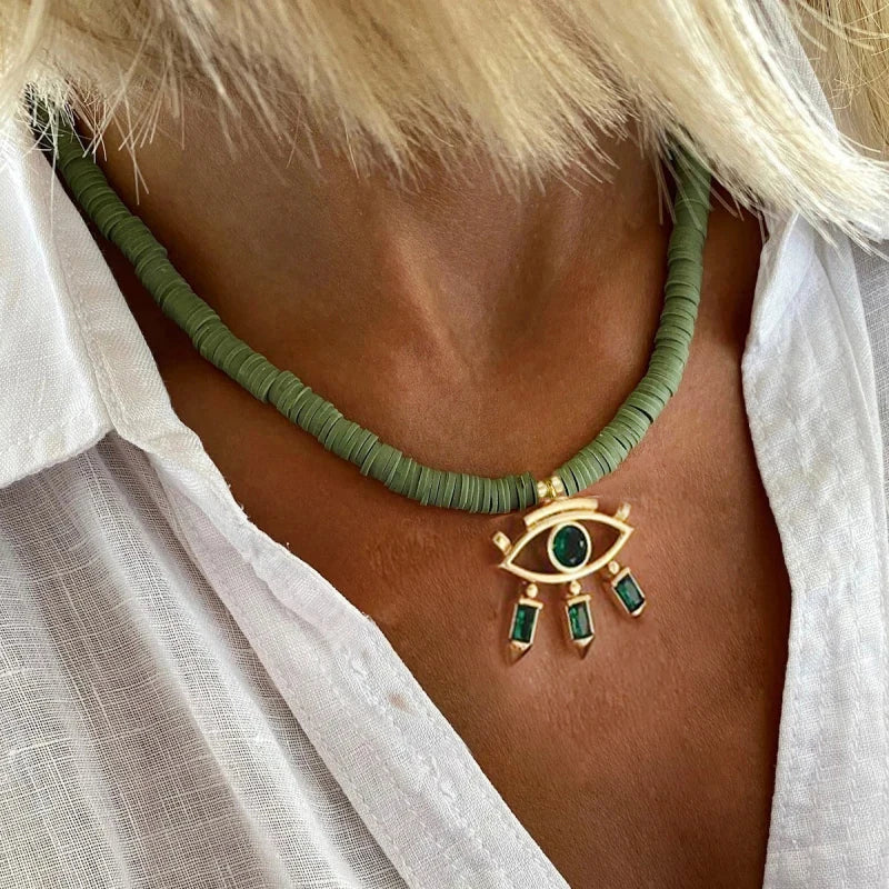 Spring 2024 Creative Design Orange Series Jewelry Natural Stone Silicone Bead Short Necklace Women Girls Banquet Holiday Jewelry
