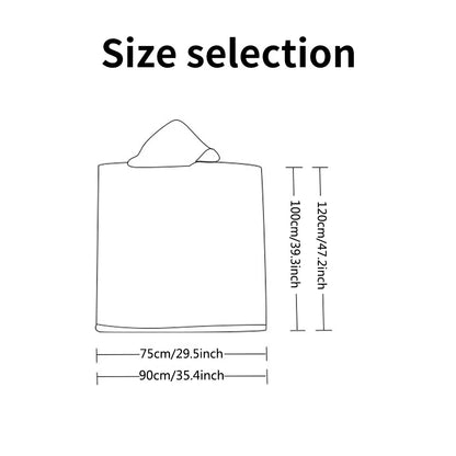 Turkish Wearable Beach Towel Sandproof Cotton Large Surf Poncho Hooded Wetsuit Changing Towel Quick Drying Sandproof Bathrobe