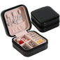 Portable Jewelry Box Jewelry Organizer Display Travel Jewelry Case Boxes Button Leather Storage Zipper Jewelers Joyero