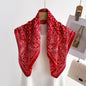 2025 Luxury Horse Print Female Silk Neck Scarf Square Hair Scarves Foulard Head Band Shawls Wraps Neckerchief Bandana Women