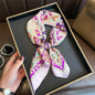 2025 Luxury Horse Print Female Silk Neck Scarf Square Hair Scarves Foulard Head Band Shawls Wraps Neckerchief Bandana Women