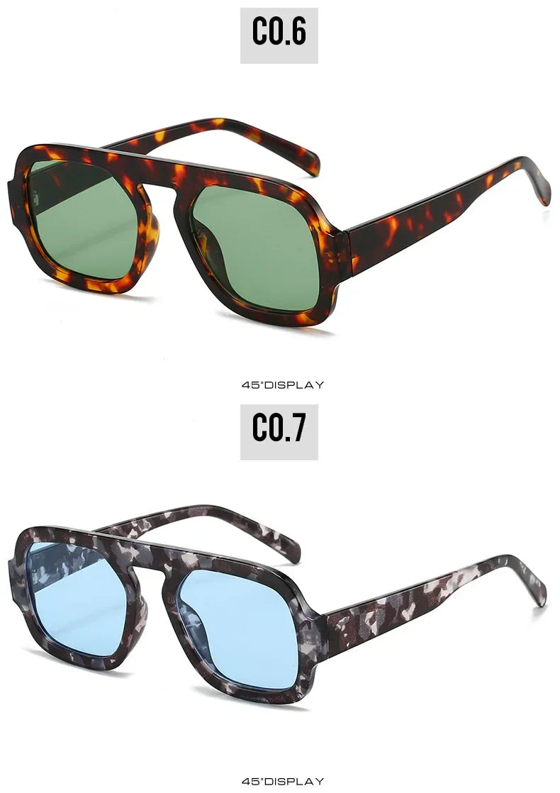 JNPCXI Retro Square Sunglasses Women Fashion Brand Design Gradient Shades UV400 Men Punk Sun Glasses