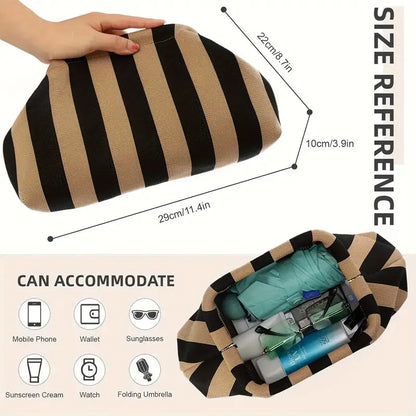 Summer Beach Clutch Bag for Women Woven Crochet Handbags Purses Knitting Dumpling Clutch Ruched Cute Cloud Casual Colorblock Bag