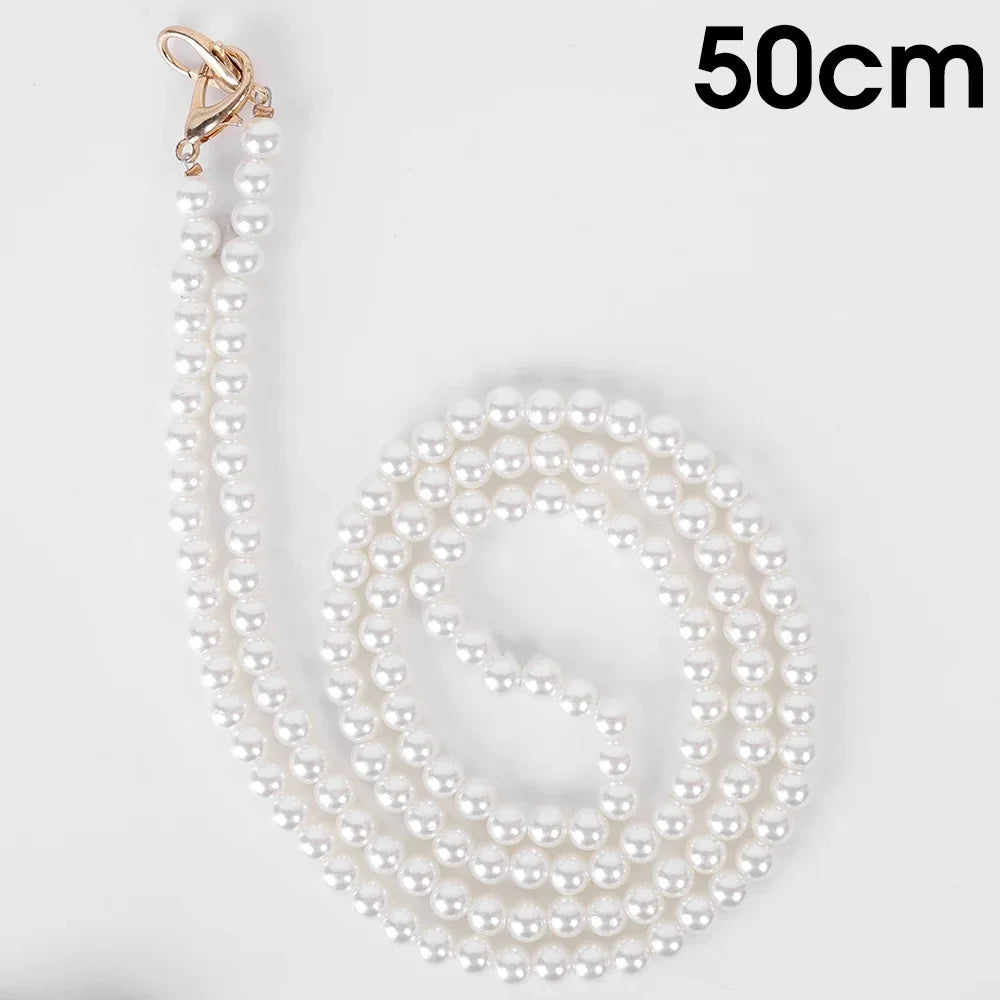 Universal Crossbody Phone Lanyard New Pearl Beaded Straps 20/50/80/110cm Length Strap for Mobile Phone Handbag Purse Pendants
