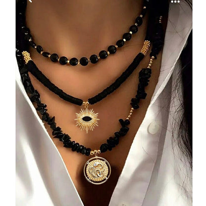 Spring 2024 Creative Design Orange Series Jewelry Natural Stone Silicone Bead Short Necklace Women Girls Banquet Holiday Jewelry