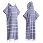 Turkish Wearable Beach Towel Sandproof Cotton Large Surf Poncho Hooded Wetsuit Changing Towel Quick Drying Sandproof Bathrobe