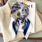 2025 Luxury Horse Print Female Silk Neck Scarf Square Hair Scarves Foulard Head Band Shawls Wraps Neckerchief Bandana Women