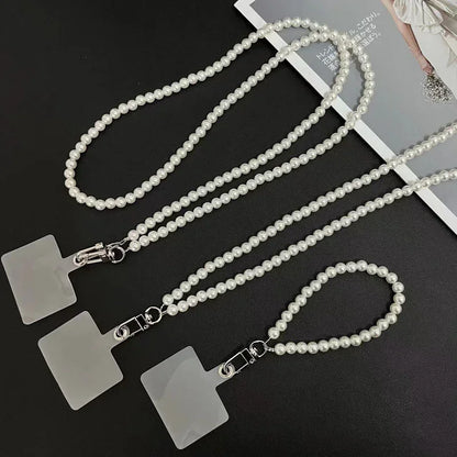 Universal Crossbody Phone Lanyard New Pearl Beaded Straps 20/50/80/110cm Length Strap for Mobile Phone Handbag Purse Pendants