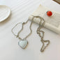 2024 Fashion Heart shaped Pendant Decorative Bags for Women Cute Mirror Chain Crossbody Bag Designer Dinner Bag