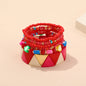 Trendy Acrylic Bohemian Bracelets Set for Women Men Multi-layer Seed Beads Chain Bracelet Bangles Charm Ladies Fashion Jewellery