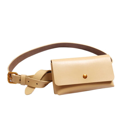 New Brand Genuine Leather Waist Bags for Women Luxury Summer Chest Bag Cute Purse Belt Bag Designer minimalist casual belt