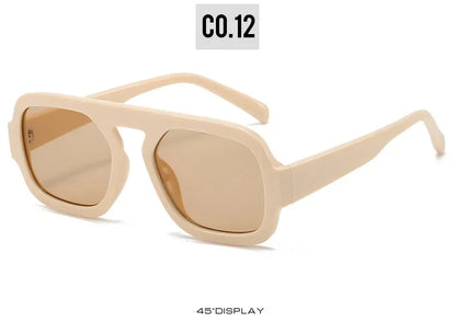 JNPCXI Retro Square Sunglasses Women Fashion Brand Design Gradient Shades UV400 Men Punk Sun Glasses