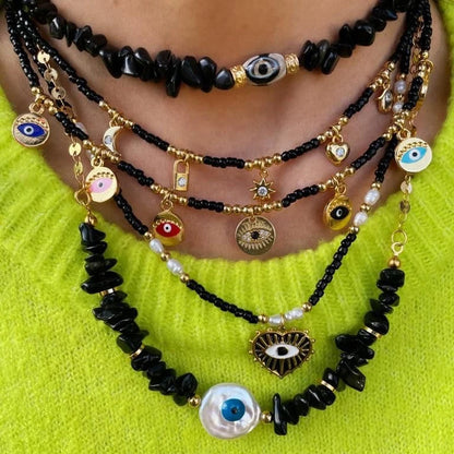 Spring 2024 Creative Design Orange Series Jewelry Natural Stone Silicone Bead Short Necklace Women Girls Banquet Holiday Jewelry