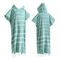 Turkish Wearable Beach Towel Sandproof Cotton Large Surf Poncho Hooded Wetsuit Changing Towel Quick Drying Sandproof Bathrobe