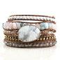 Fashion Bohemian Jewelry Boho Bracelet Mixed Natural Stones And Charm Handma Wrap Bracelets Gift