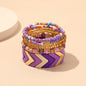 Trendy Acrylic Bohemian Bracelets Set for Women Men Multi-layer Seed Beads Chain Bracelet Bangles Charm Ladies Fashion Jewellery