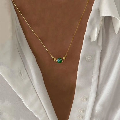 Spring 2024 Creative Design Orange Series Jewelry Natural Stone Silicone Bead Short Necklace Women Girls Banquet Holiday Jewelry