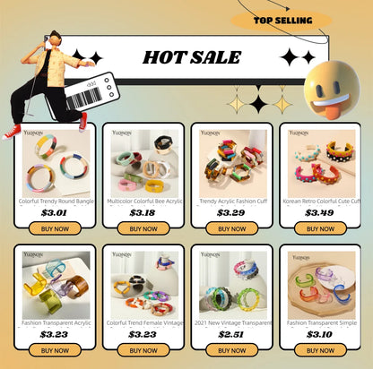 Trendy Acrylic Bohemian Bracelets Set for Women Men Multi-layer Seed Beads Chain Bracelet Bangles Charm Ladies Fashion Jewellery