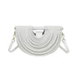 Handbags for Women 2025 New Gold Luxury Designer Brand Handwoven Noodle Bags Rope Knotted Pulled Half Moon Silver Evening Clutch