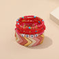 Trendy Acrylic Bohemian Bracelets Set for Women Men Multi-layer Seed Beads Chain Bracelet Bangles Charm Ladies Fashion Jewellery