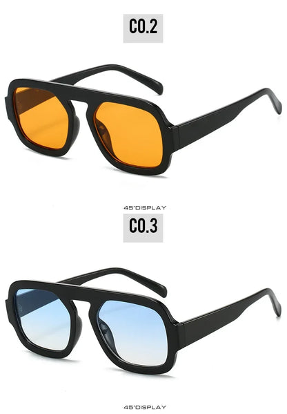 JNPCXI Retro Square Sunglasses Women Fashion Brand Design Gradient Shades UV400 Men Punk Sun Glasses