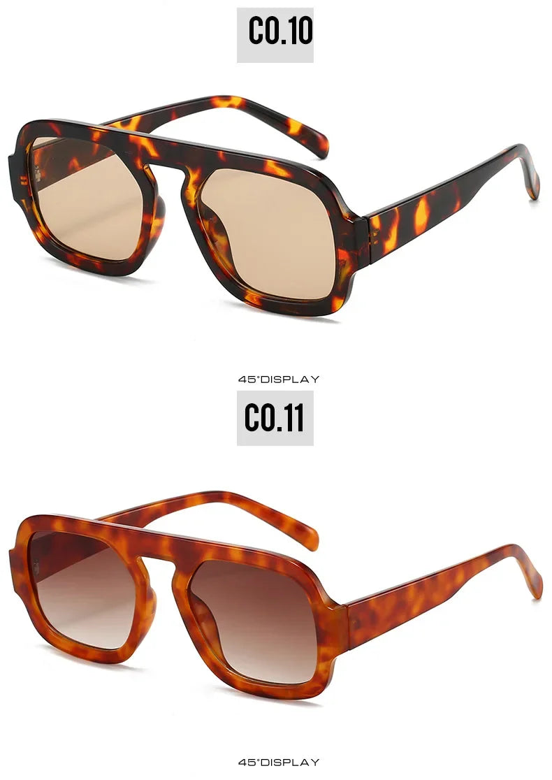 JNPCXI Retro Square Sunglasses Women Fashion Brand Design Gradient Shades UV400 Men Punk Sun Glasses