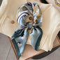 2025 Luxury Horse Print Female Silk Neck Scarf Square Hair Scarves Foulard Head Band Shawls Wraps Neckerchief Bandana Women