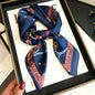 2025 Luxury Horse Print Female Silk Neck Scarf Square Hair Scarves Foulard Head Band Shawls Wraps Neckerchief Bandana Women