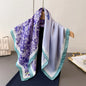 2025 Luxury Horse Print Female Silk Neck Scarf Square Hair Scarves Foulard Head Band Shawls Wraps Neckerchief Bandana Women