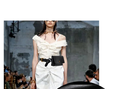 New Brand Genuine Leather Waist Bags for Women Luxury Summer Chest Bag Cute Purse Belt Bag Designer minimalist casual belt