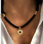 Spring 2024 Creative Design Orange Series Jewelry Natural Stone Silicone Bead Short Necklace Women Girls Banquet Holiday Jewelry