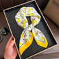 2025 Luxury Horse Print Female Silk Neck Scarf Square Hair Scarves Foulard Head Band Shawls Wraps Neckerchief Bandana Women