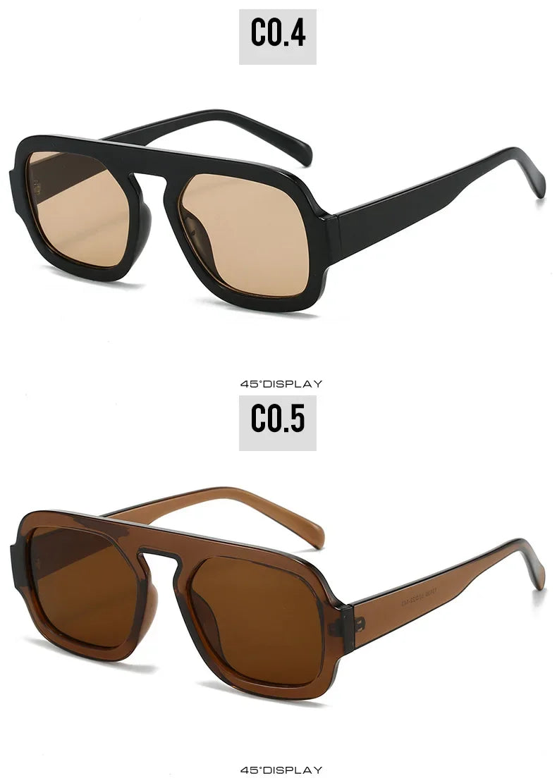 JNPCXI Retro Square Sunglasses Women Fashion Brand Design Gradient Shades UV400 Men Punk Sun Glasses