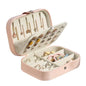 Portable Jewelry Box Jewelry Organizer Display Travel Jewelry Case Boxes Button Leather Storage Zipper Jewelers Joyero