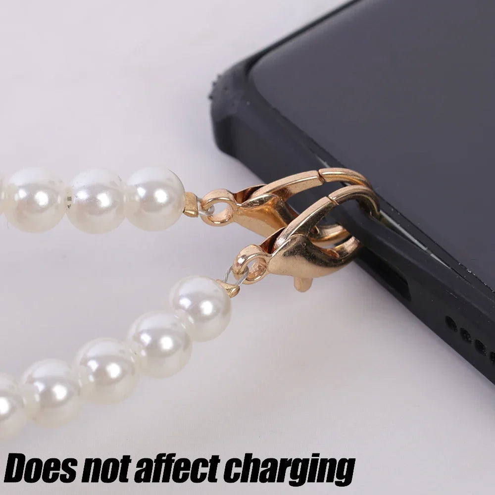 Universal Crossbody Phone Lanyard New Pearl Beaded Straps 20/50/80/110cm Length Strap for Mobile Phone Handbag Purse Pendants