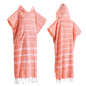 Turkish Wearable Beach Towel Sandproof Cotton Large Surf Poncho Hooded Wetsuit Changing Towel Quick Drying Sandproof Bathrobe