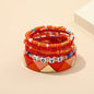 Trendy Acrylic Bohemian Bracelets Set for Women Men Multi-layer Seed Beads Chain Bracelet Bangles Charm Ladies Fashion Jewellery