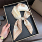 2025 Luxury Horse Print Female Silk Neck Scarf Square Hair Scarves Foulard Head Band Shawls Wraps Neckerchief Bandana Women